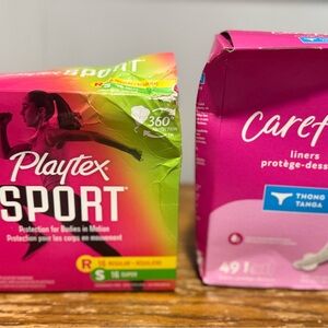 Playtex Sport Liners - Vibrant Pink and Green